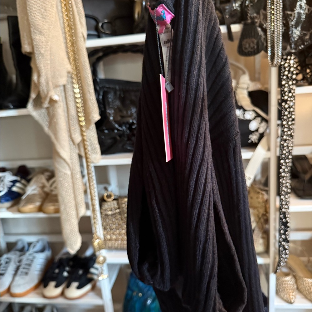 Edikted Black Textured Long Sleeve Top - Picture 3 of 4